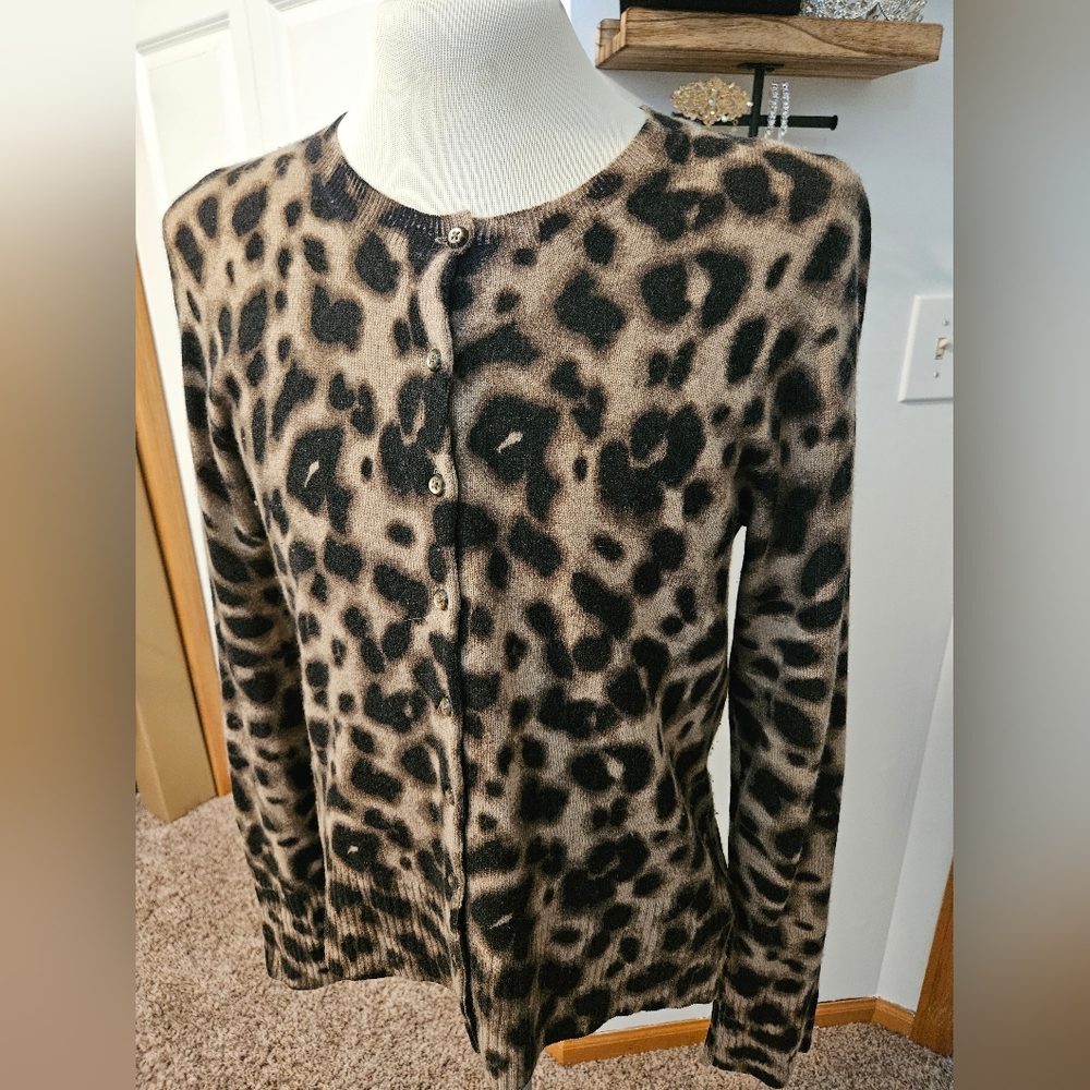 Women's Cardigan Sweater, 100% Cashmere, Apt. 9, Size M